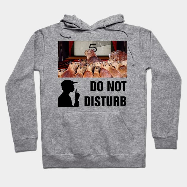 Do not disturb capybaras watching movie on cinema Hoodie by richercollections